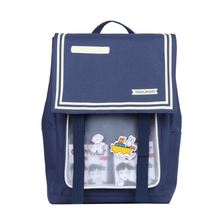 Navy Style Colorblock Ita Backpack