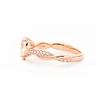 14K Rose Gold 1.5ct Pear Cut Lab Diamond Twist Pave Ring