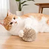 Rabbit Fur Ball Cat Toy 3.15in Plush Fuzzy Artificial Balls for Kitten Pet Gifts