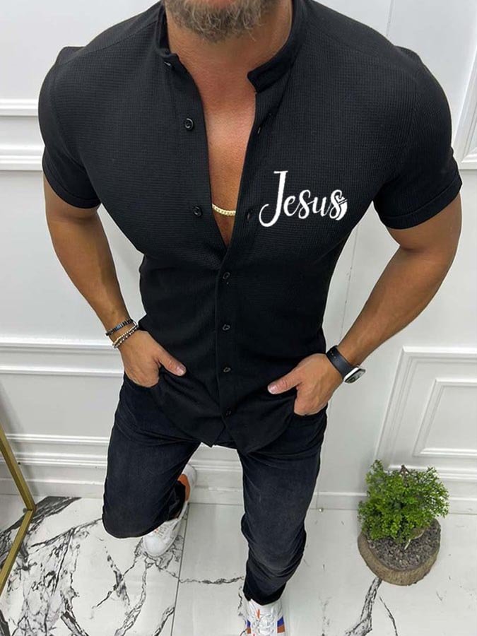 Men's Casual Versatile Print Shirt