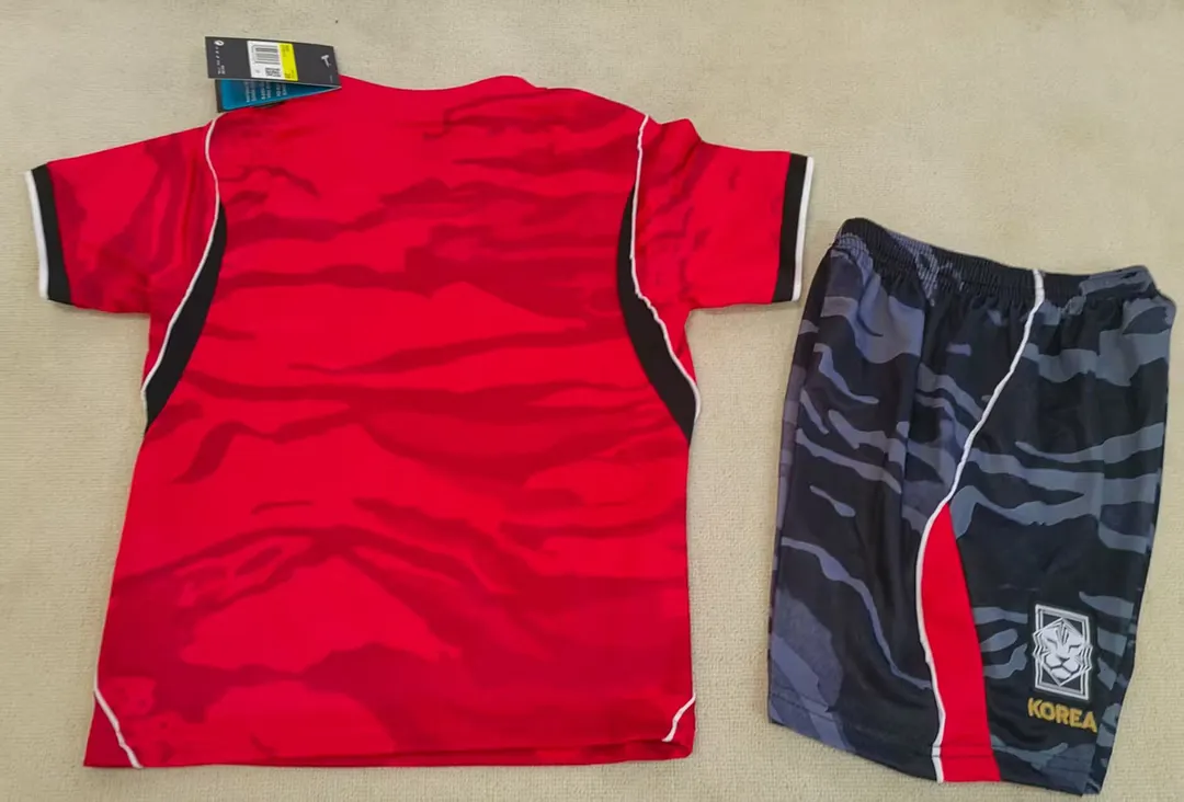 2026 Korea Home Kids Kit Soccer Jersey Thai Quality