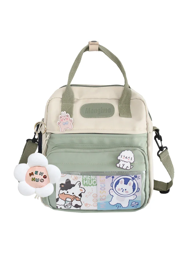 Casual Fashion Kawaii Backpack 10.23x9.44x3.54in for Outdoor Gift (Green)