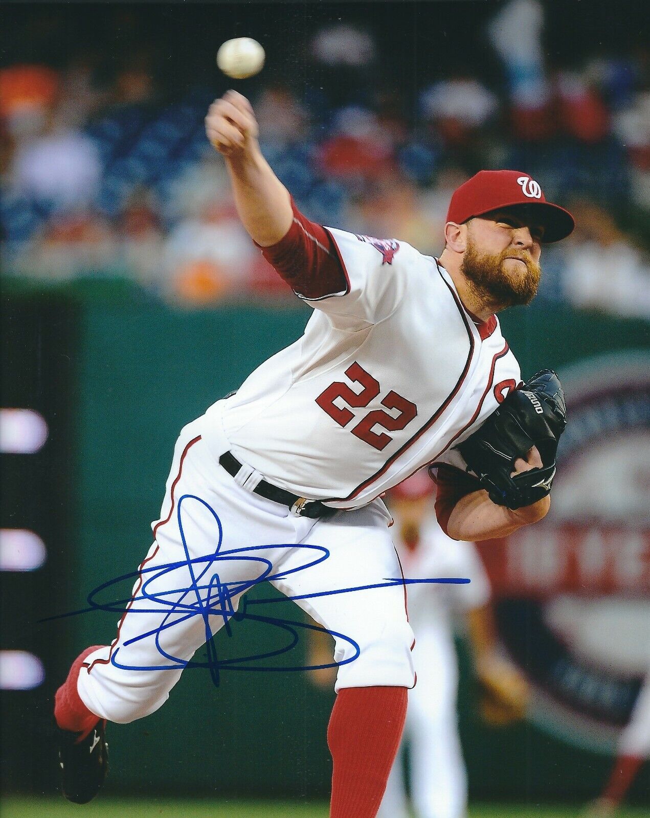 Signed 8x10 DREW STOREN Washington Nationals Autographed Photo Poster painting - COA