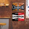 2PCS bougie d’allumage championne - Ensemble de panneaux en métal(20*30cm/30*40cm) - Garage