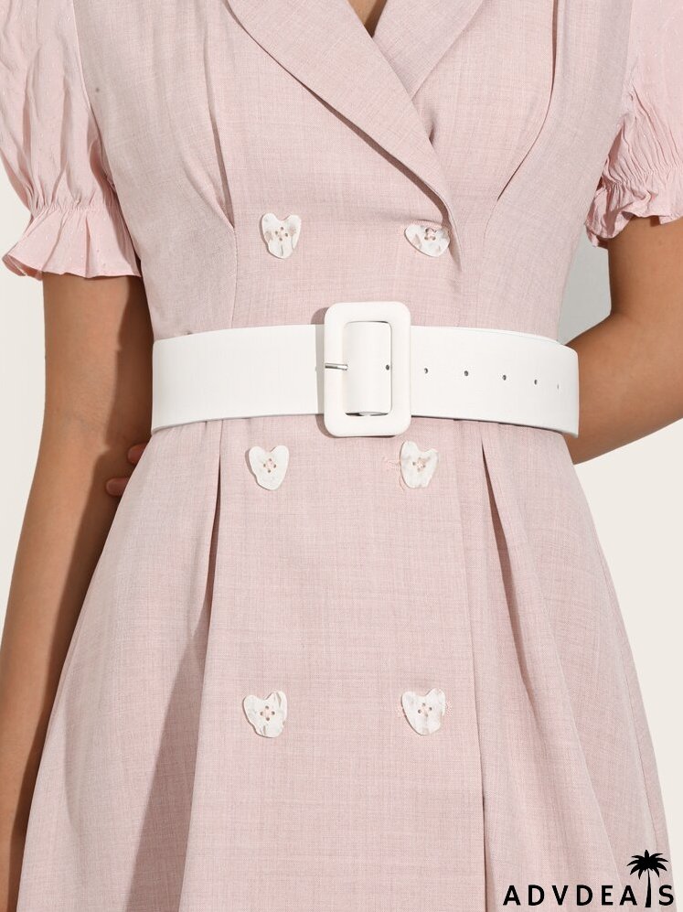 Geo Buckle Wide Belt