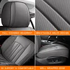 MINGBRON Car Seat Covers Front Seats, Comfortable Leather Car Seat Covers, Waterproof Front Seat Covers for Cars, Luxury Automotive Seat Protecor Covers for Most Sedans SUV Pick-up Truck (Gray)
