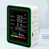 6 In 1 Air Quality Monitor PM2.5 CO2 HCHO TVOC Detector for Warehouse Laboratory