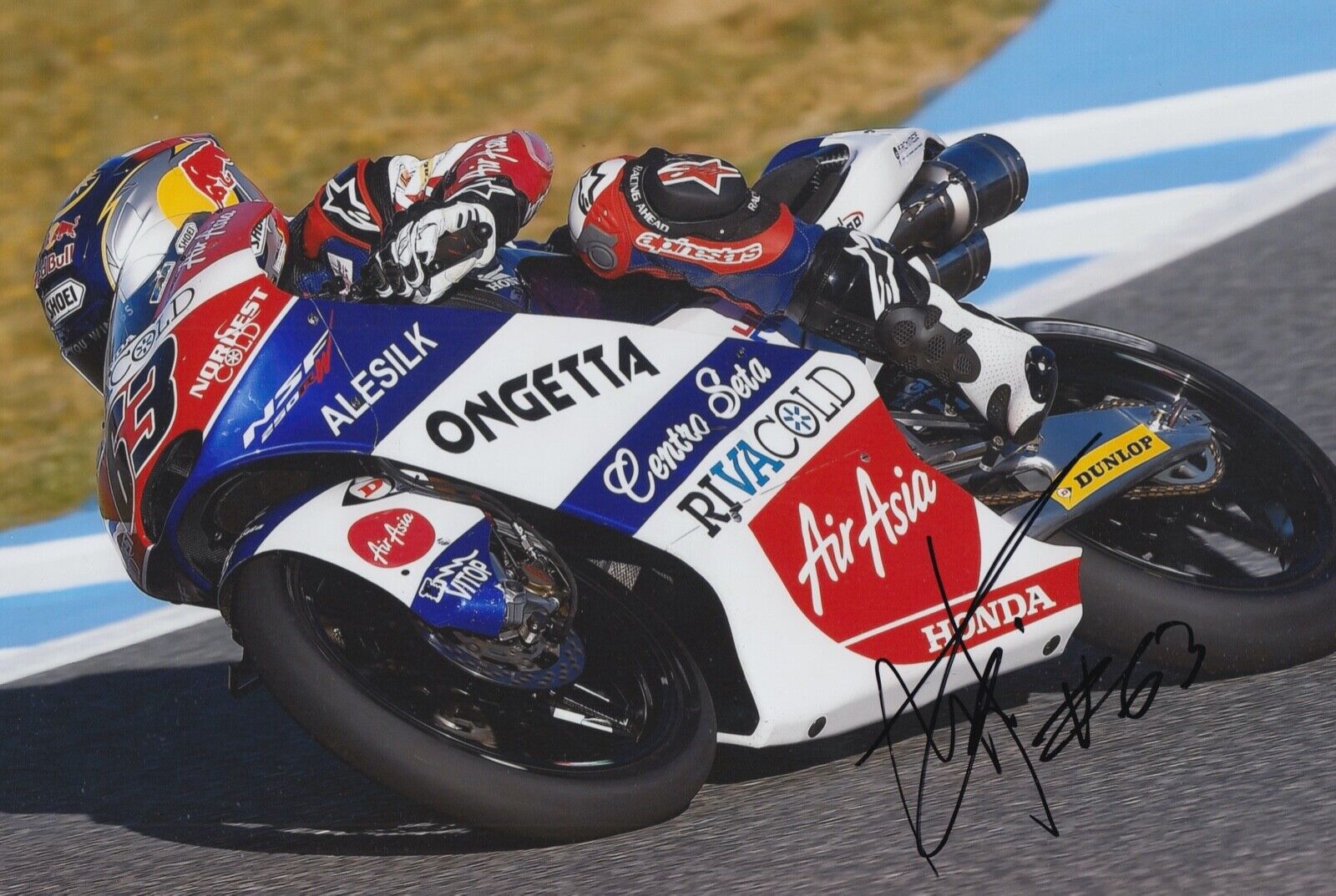 Zulfahmi Khairuddin Hand Signed 12x8 Photo Poster painting MotoGP Autograph Ongetta AirAsia 2014