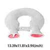U Shape Hot Water Bag with Removable Flannel Cover Portable Neck Warmer Adjustable Snap Fastener Water Bag for Home/Office