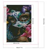 >SALE<5D DIY Full Round Drill Partial AB Diamond Painting Devil Mask Doll Decor45x65cm