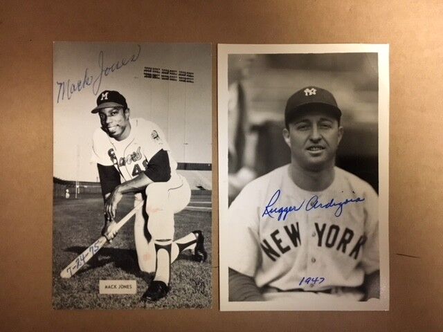 Rugger Ardizoia NY Yankees Signed Photo Poster painting Postcard 1947 0-0 Record JSA Precertifie