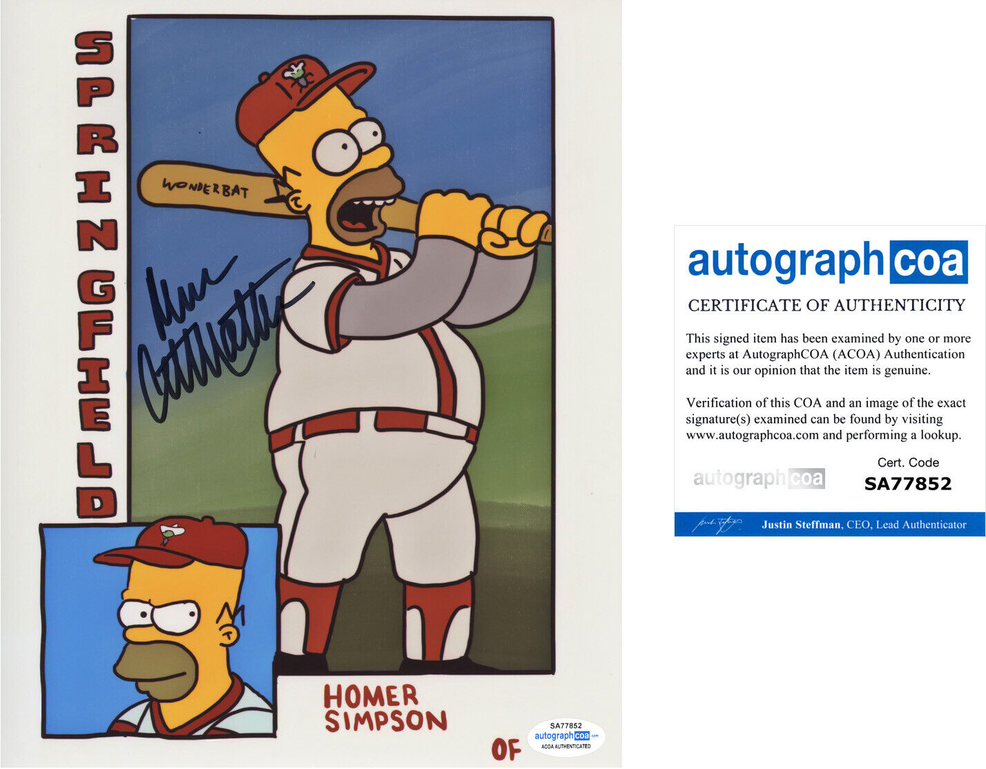 DAN CASTELLANETA signed HOMER SIMPSON THE SIMPSONS