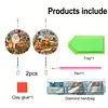 2pcs/set DIY Diamond Painting Double-Sided Suncatcher Hanging Ornament, Crystal Pendant Home Decor Set