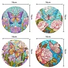 4PCS Diamond Painted Acrylic Butterfly Placemats Insulated Dish Mats with Holder