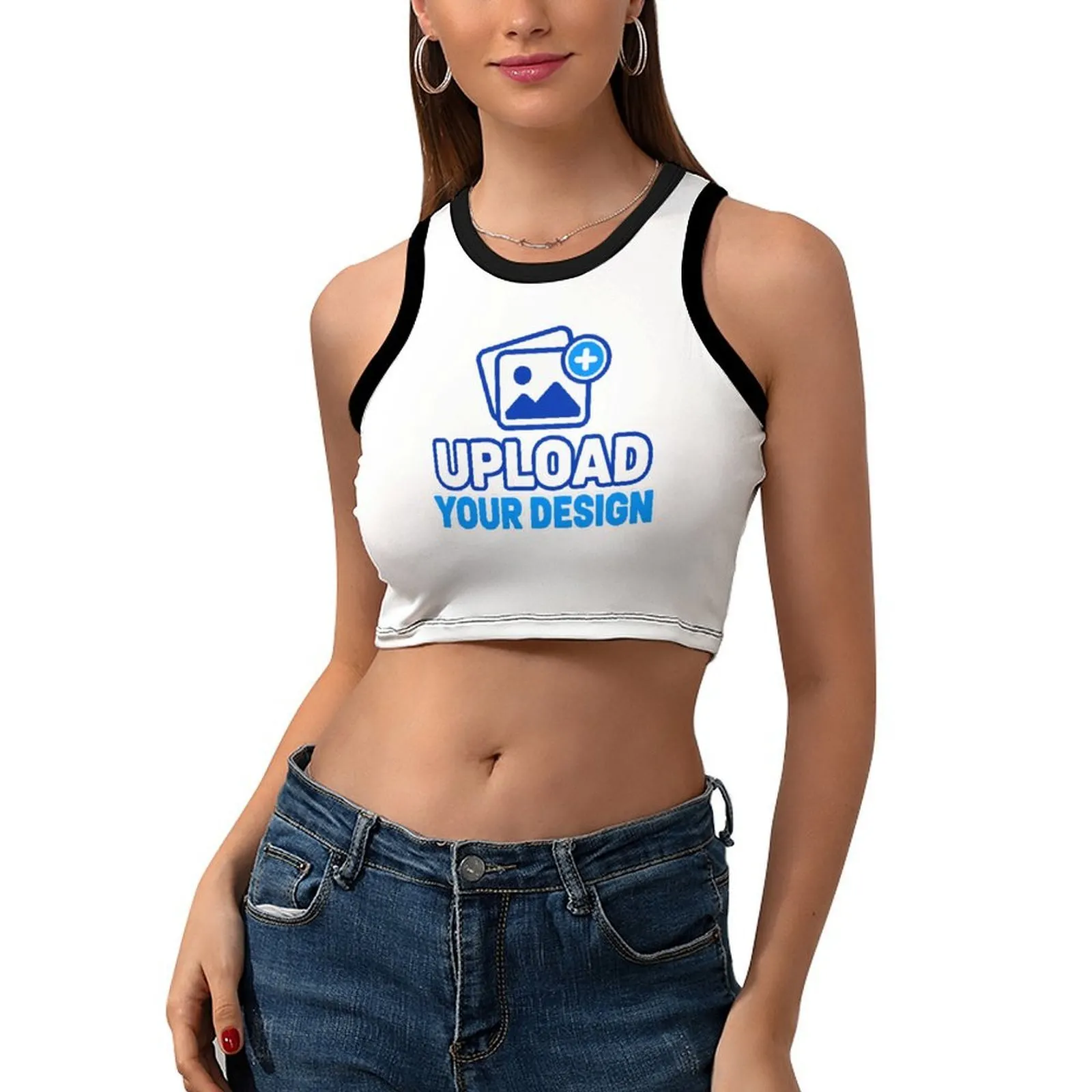 Racerback Crop Tank custom product view 7