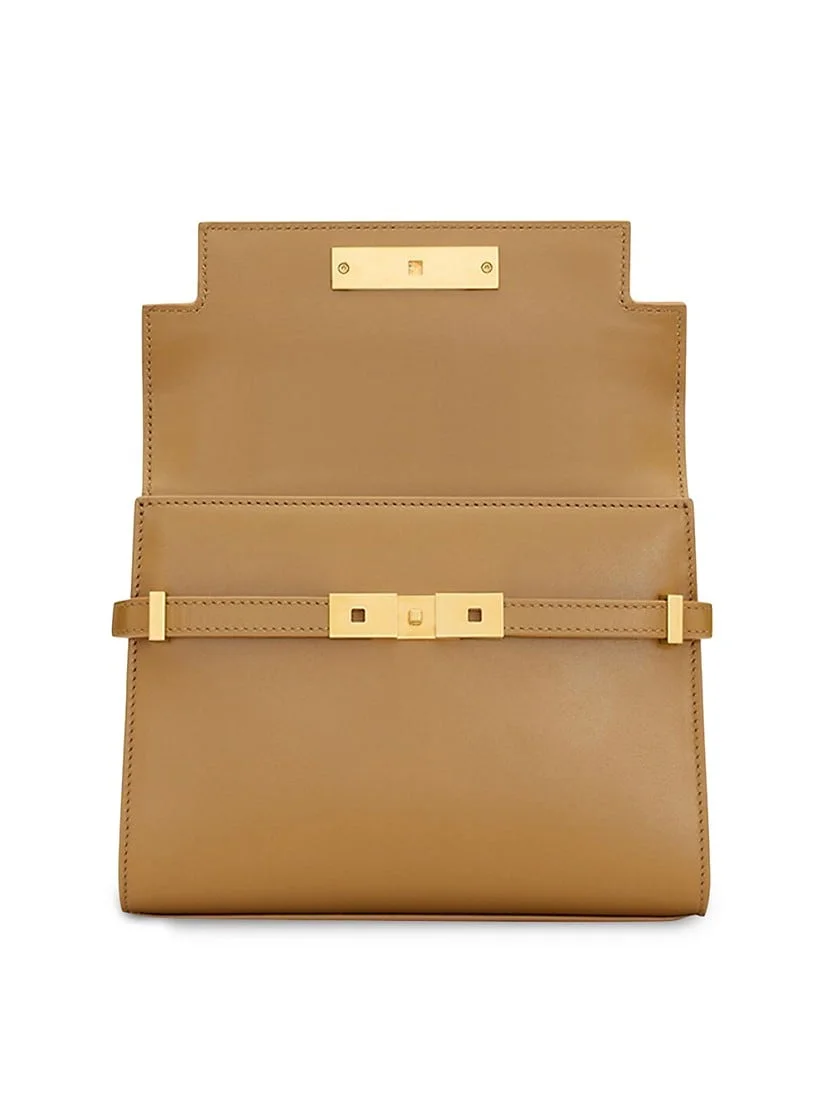 Saint Laurent Manhattan Mini Crossbody Bag In Box Leather