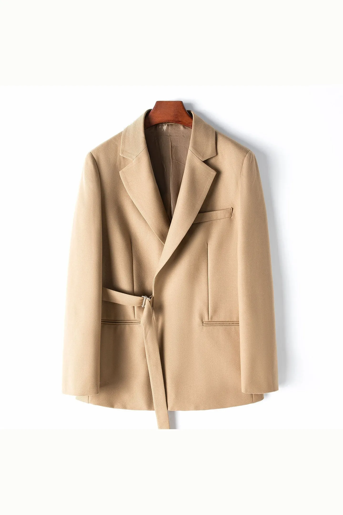 Women's Silken Belted Blazer &ndash; Fluid Drape for Day to Evening