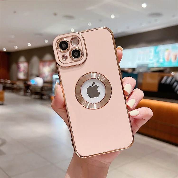 Luxury Plating Phone Cases For iPhone 15 14 13 12 11 Pro Max 14 Plus Hollow Out Soft Silicone Lens Protective Cover Accessories
