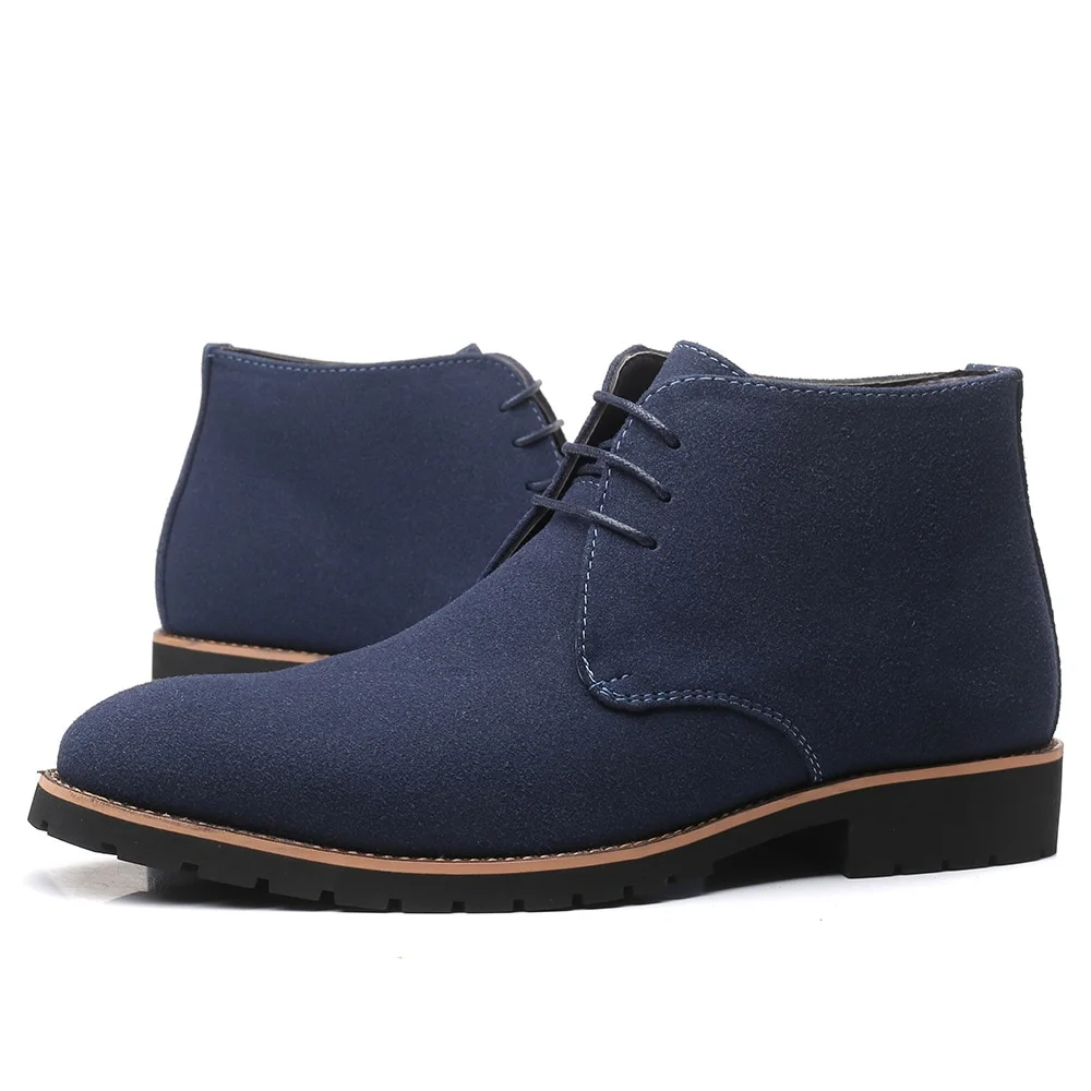 Wongn Man Spring New Fashion Casual Men Ankle Chelsea Boots Male Shoes Cow Suede Leather Slip on Motorcycle Man Bootgy6