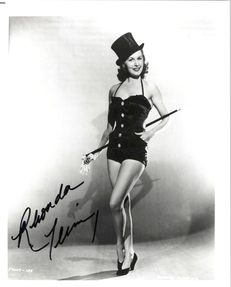 Rhonda Fleming Signed Autographed Glossy 8x10 Photo Poster painting - COA Matching Holograms