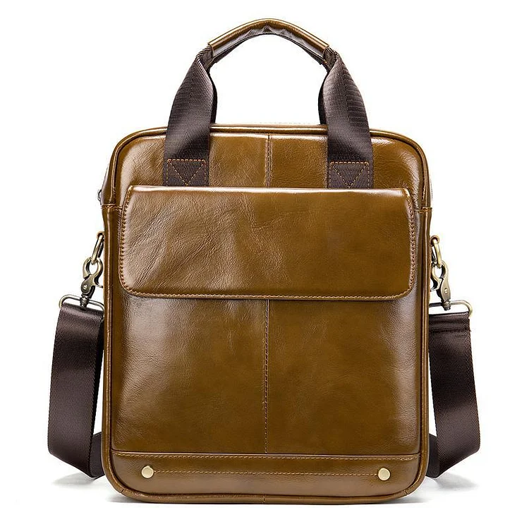Decent Retro Casual Leather Handbag Solid Color Shoulder Bag Crossbody Bag