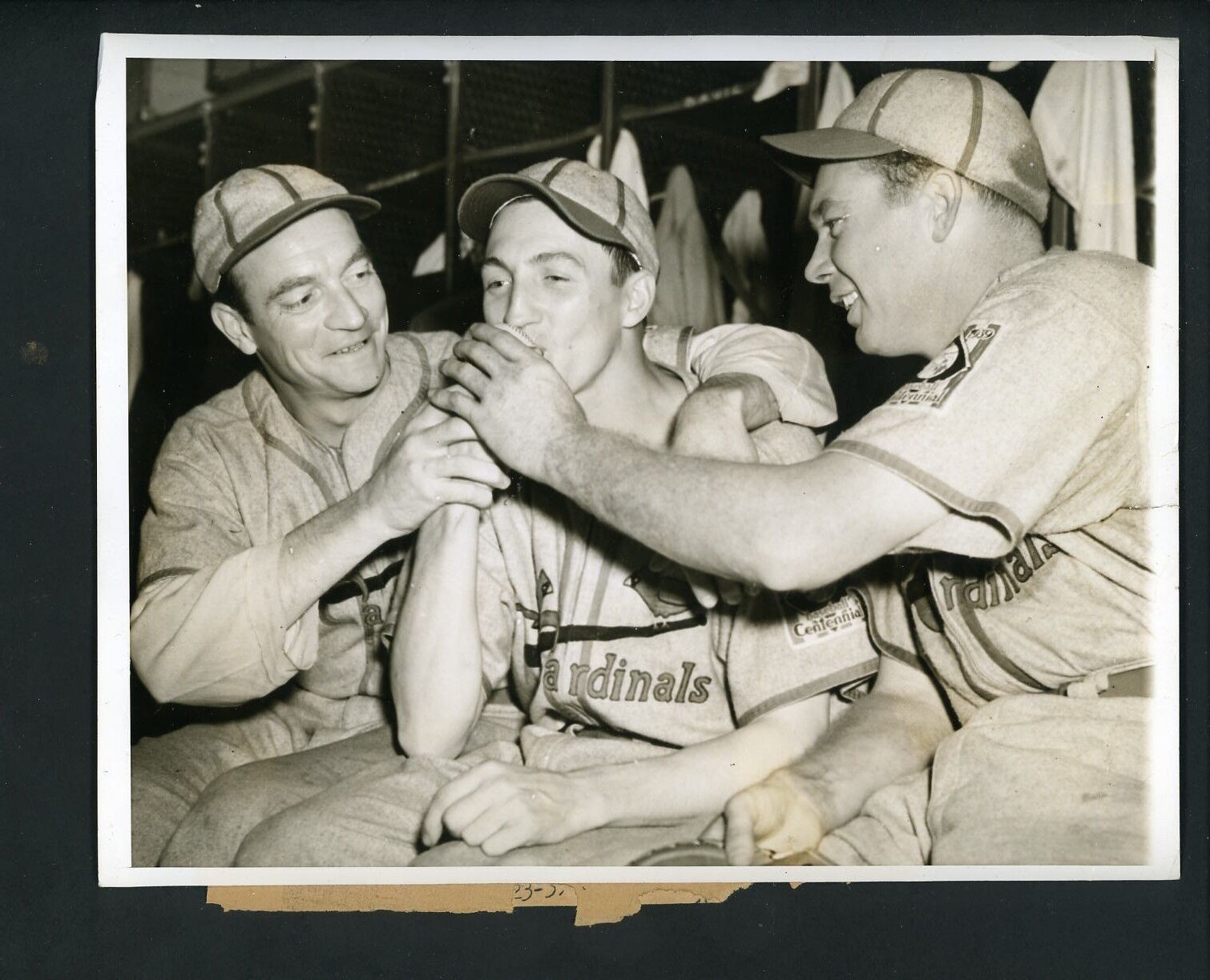 Bob Bowman Bob Weiland Don Padgett 1939 Type 1 Press Photo Poster painting St. Louis Cardinals