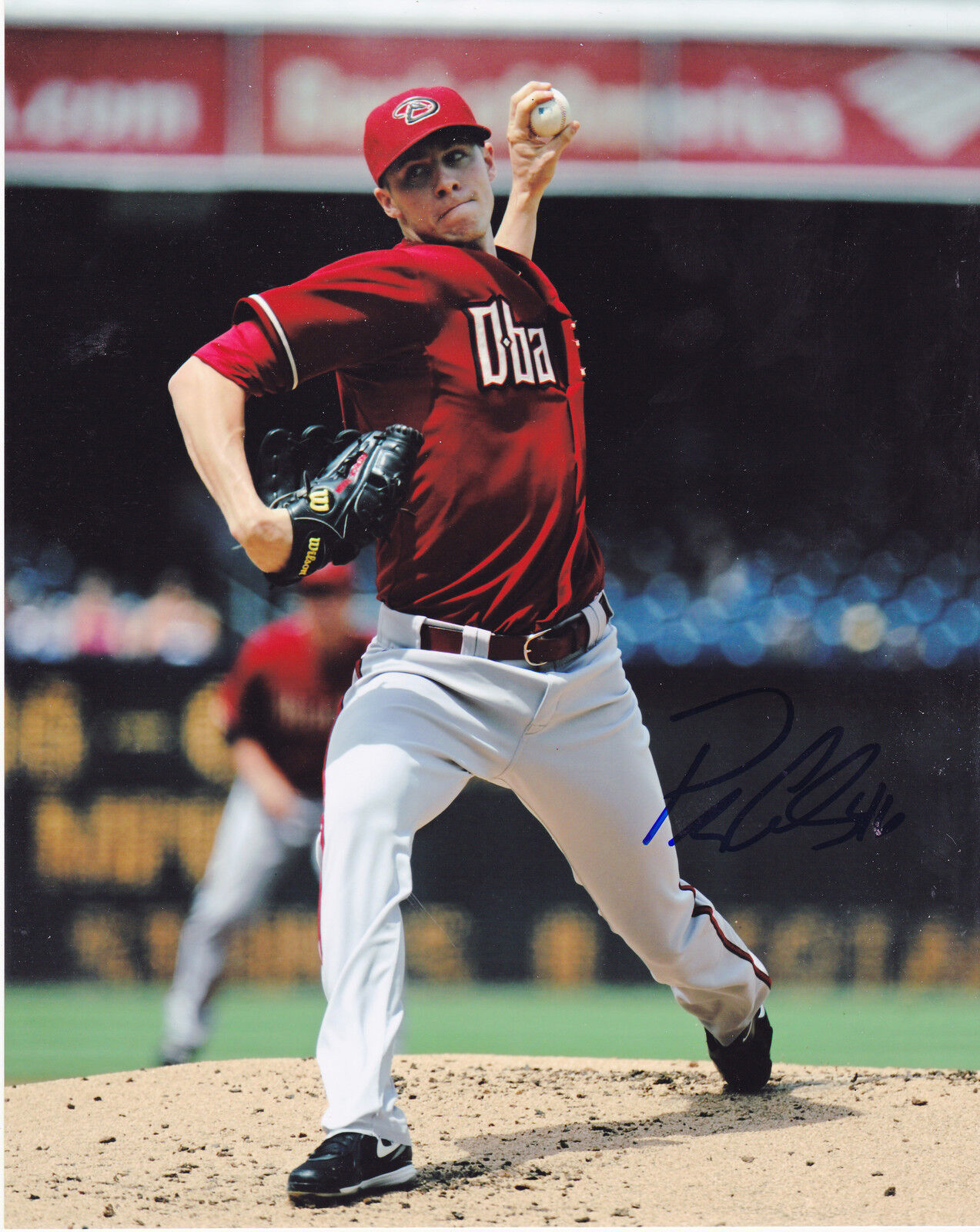 PATRICK CORBIN ARIZONA DIAMONDBACKS ACTION SIGNED 8x10