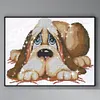 【Limited Stock Sale】Pug-Partial 9CT Stamped Cross Stitch Bead Embroidery 39*32cm tapestrymarket