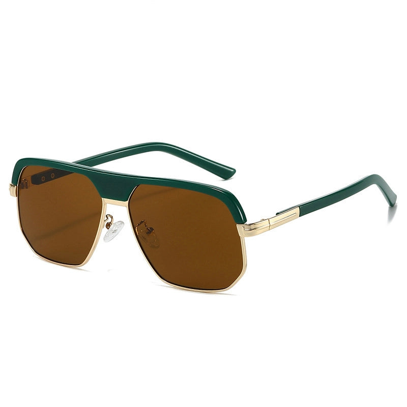 Casual Basic Minimalist Geometric Ac Square Full Frame Women’s Sunglasses