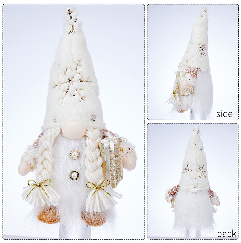 Tegooe 30cm LED Lighted Christmas Gnome Plush Doll Decoration