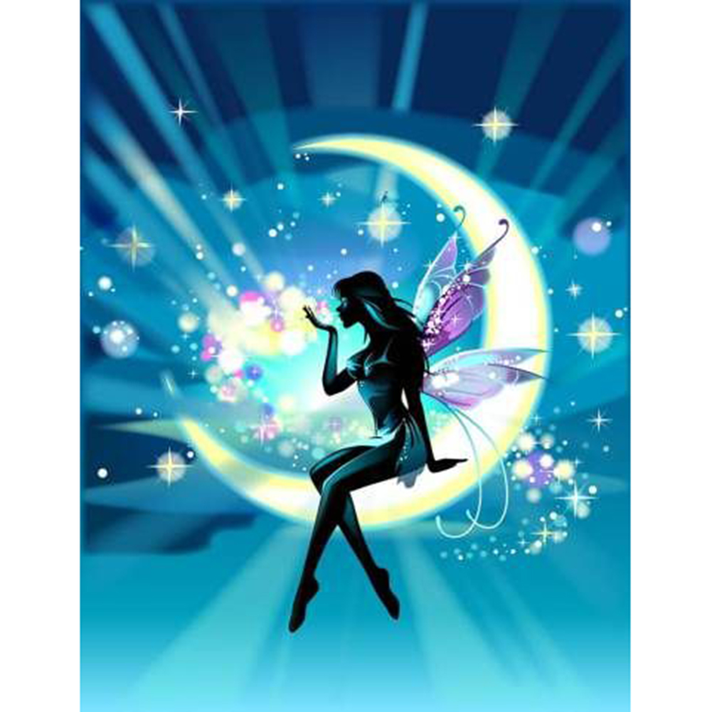 

30*40CM - Round Drill Diamond Painting - Girl, 501 Original