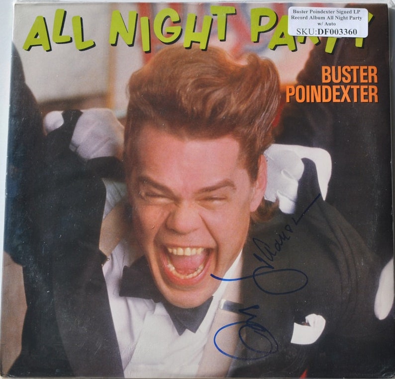 DAVID JOHANSEN BUSTER Poindexter All Night Party Signed Album New York Dolls wcoa