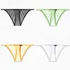 Men's Low-Rise Sexy Ice Silk Ultra-Thin Transparent Bikini Briefs