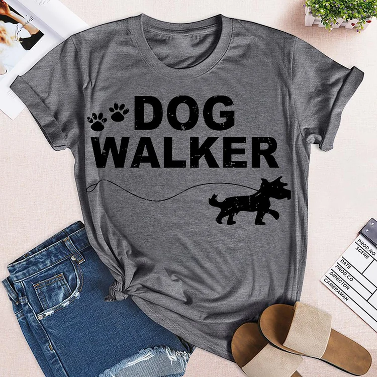 Dog Walker  T-shirt Tee - 01649-Annaletters