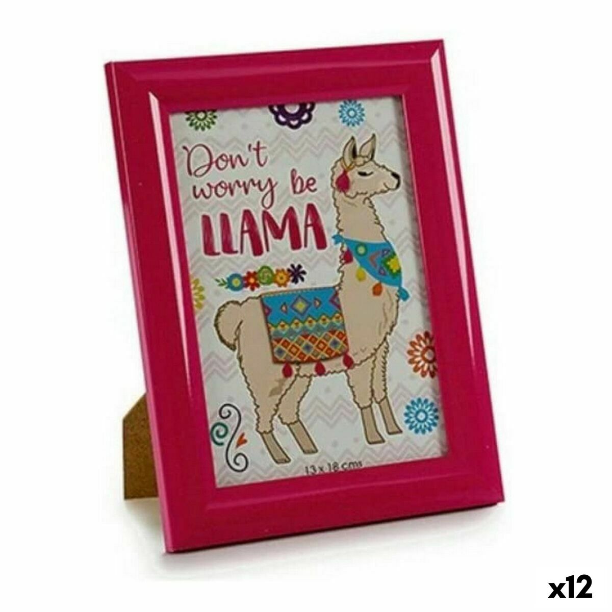 Photo frame Gift Decor Glass polystyrene (12 Units)