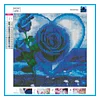 Diamond Painting-DIY Full Round Drill Blue Rose