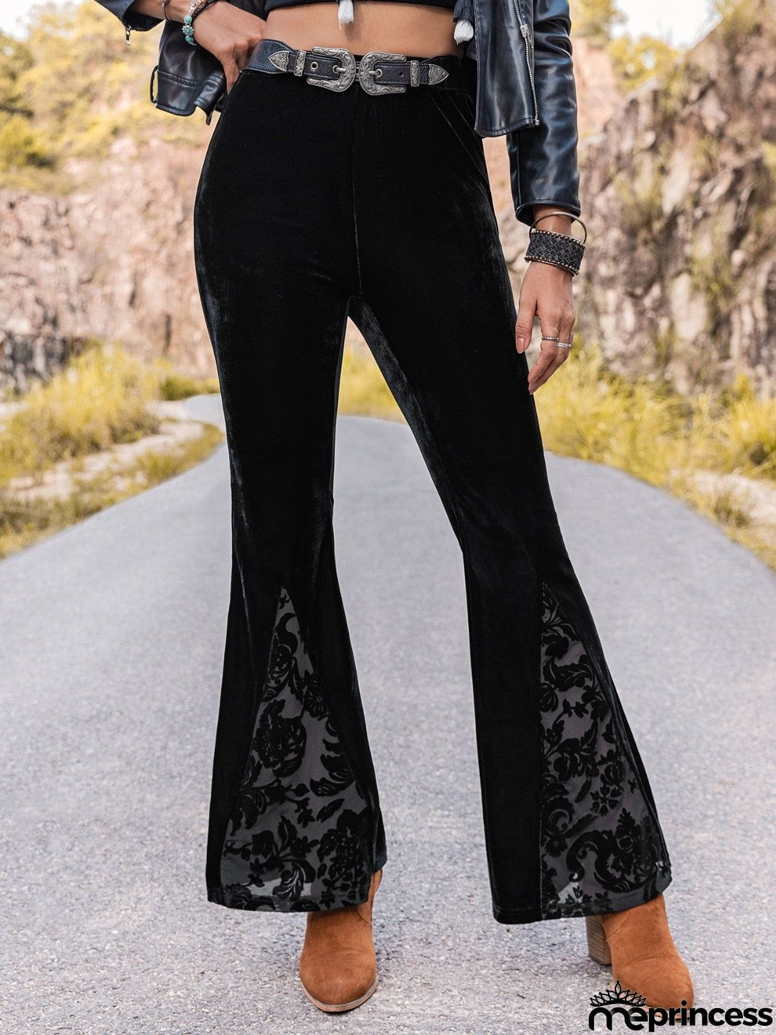 High Waist Flare Leg Pants