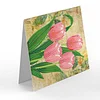 (US Only)8PCS Flowers DIY Diamond Art Mosaic Postcards for Festivals and Celebrations