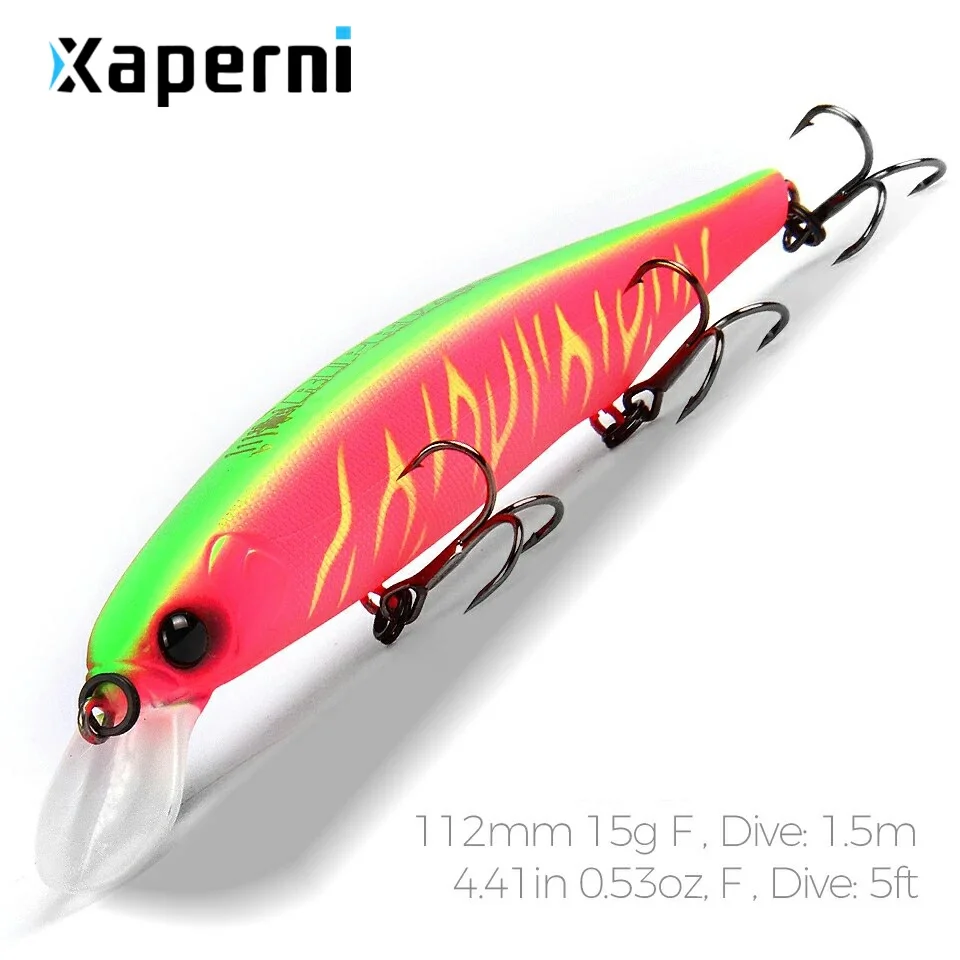 Xaperni 112mm 15g New hot model fixed weight system fishing lures hard bait dive 1.5m quality wobblers minnow