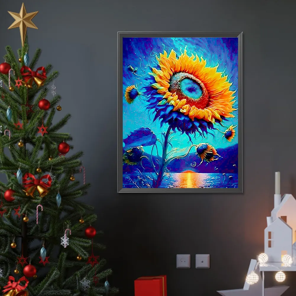 Full Round Diamond Painting 30*40cm - Swaying Sunflowers