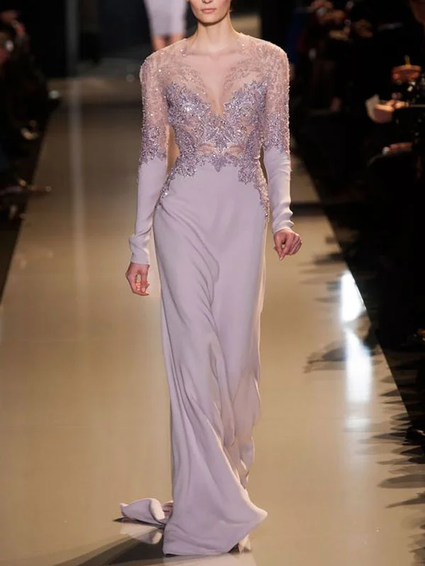 Elegant Sequin Temperament Show Lady Dress