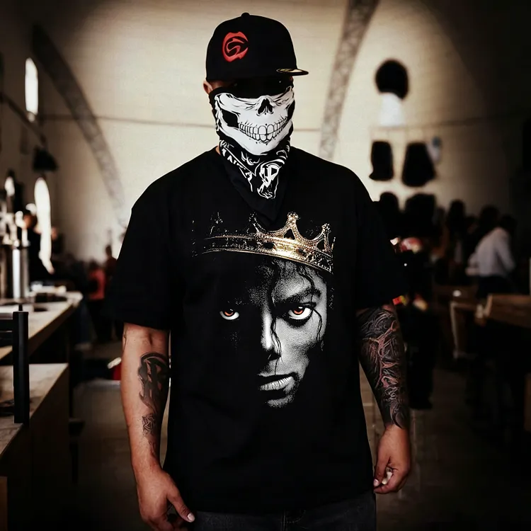 Michael Jackson King Of Pop Printed Men's T-shirt
