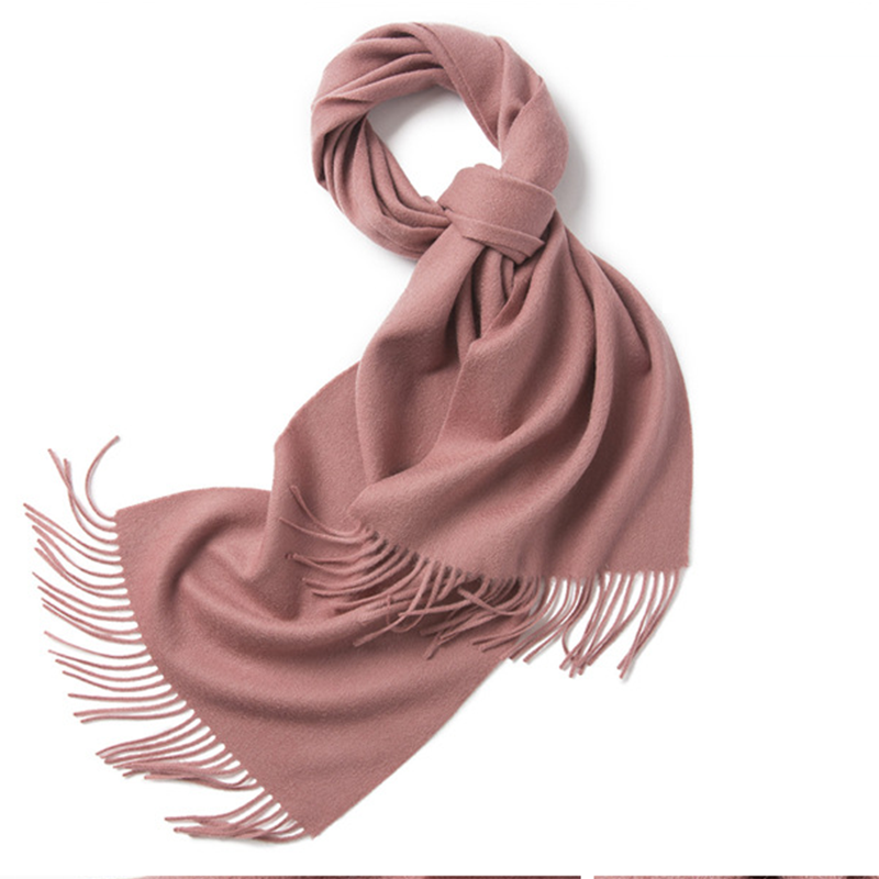 Unisex LambSwool Scarf Pure Color Winter Extra Length Scarf