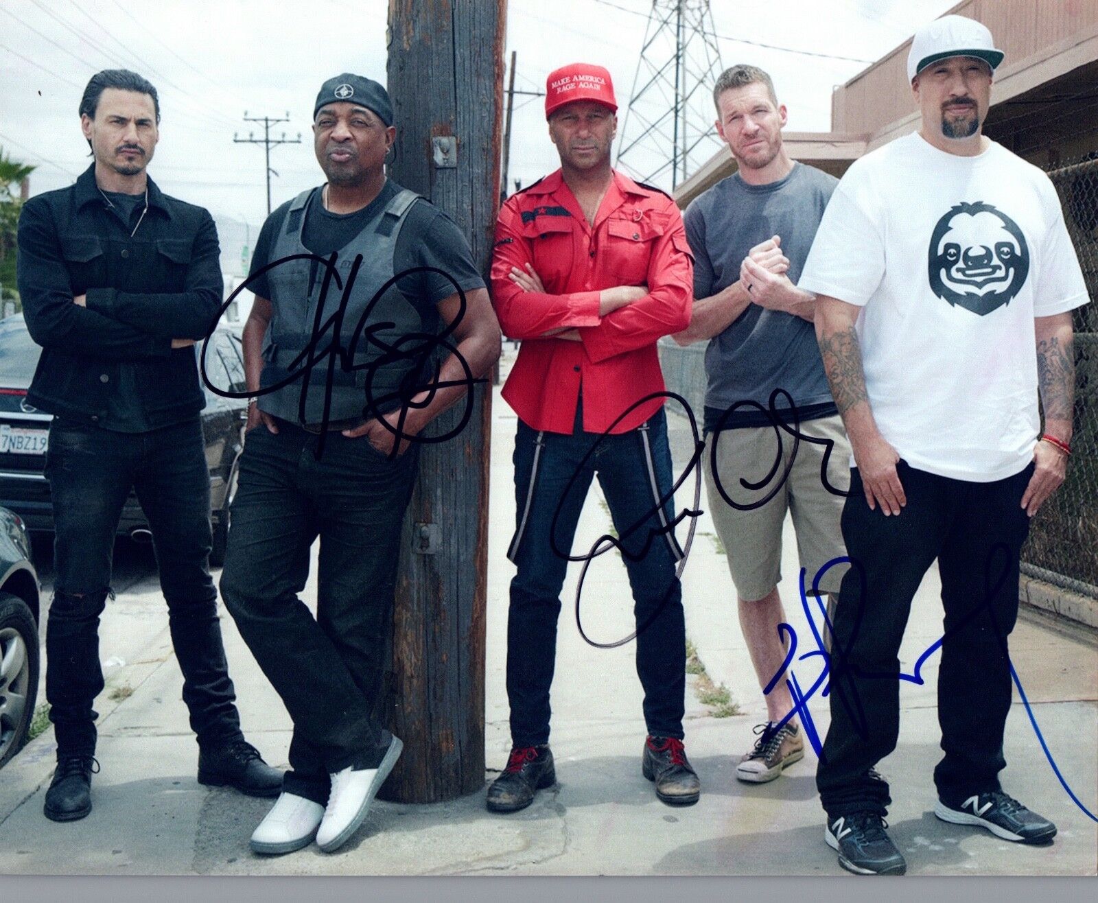 Prophets of Rage Signed Autographed 8x10 Photo Poster painting by Chuck D Tim Commerford B-Real