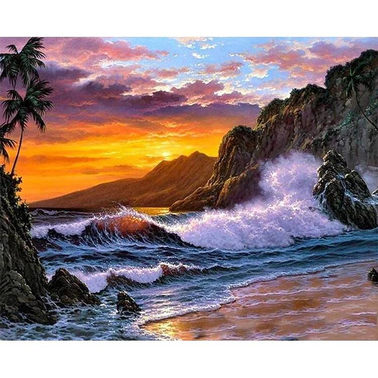 Seaside Sunset - Painting By Numbers - 40x50cm