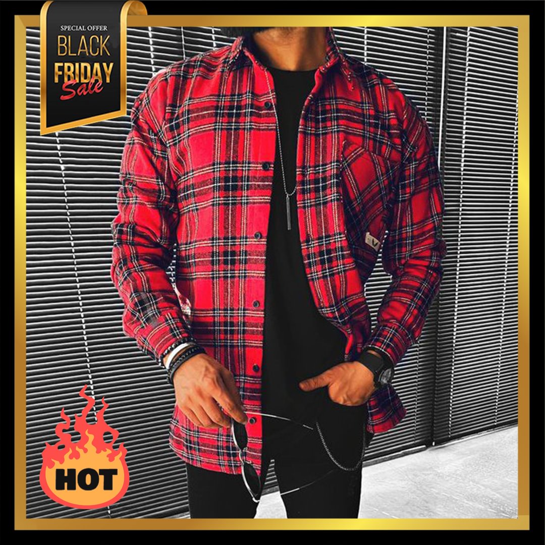 Casual Check Textured Long Sleeve Shirt Jacket