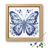 Porcelain Glass Bead Partial 11CT DIY Stamped Cross Stitch Kits for Beginners Adults Home Decor Cross Stitch Art and Crafts Kits 14.04x14.04in