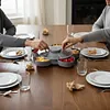 Divided Spinning Snack Serving Tray 5-Compartment Rotating Round Snackle Box Container with Lid for Chips and Dip Nut Candy Fruit Party Picnic