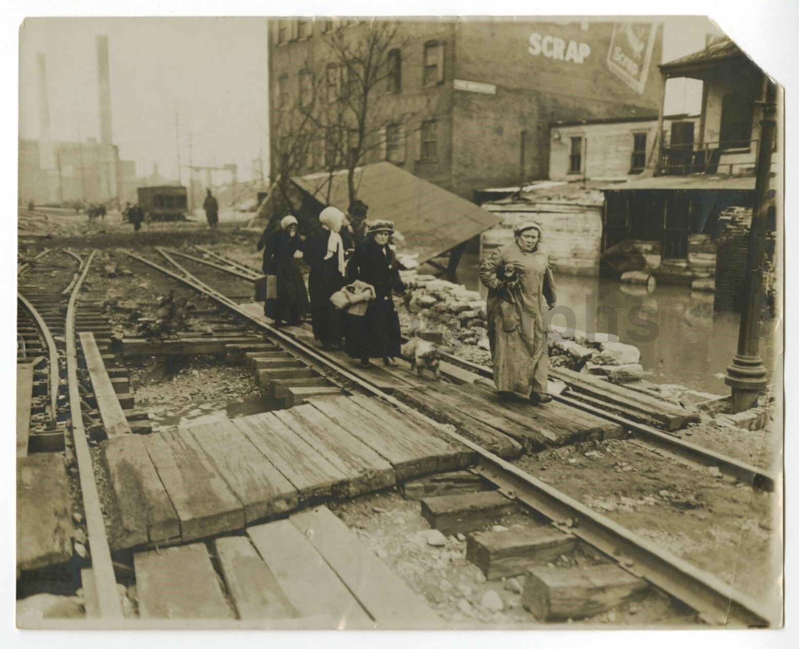 The Great Dayton Flood of 1913 Original Silver Gelatin 8x10 Photo Poster paintinggraph