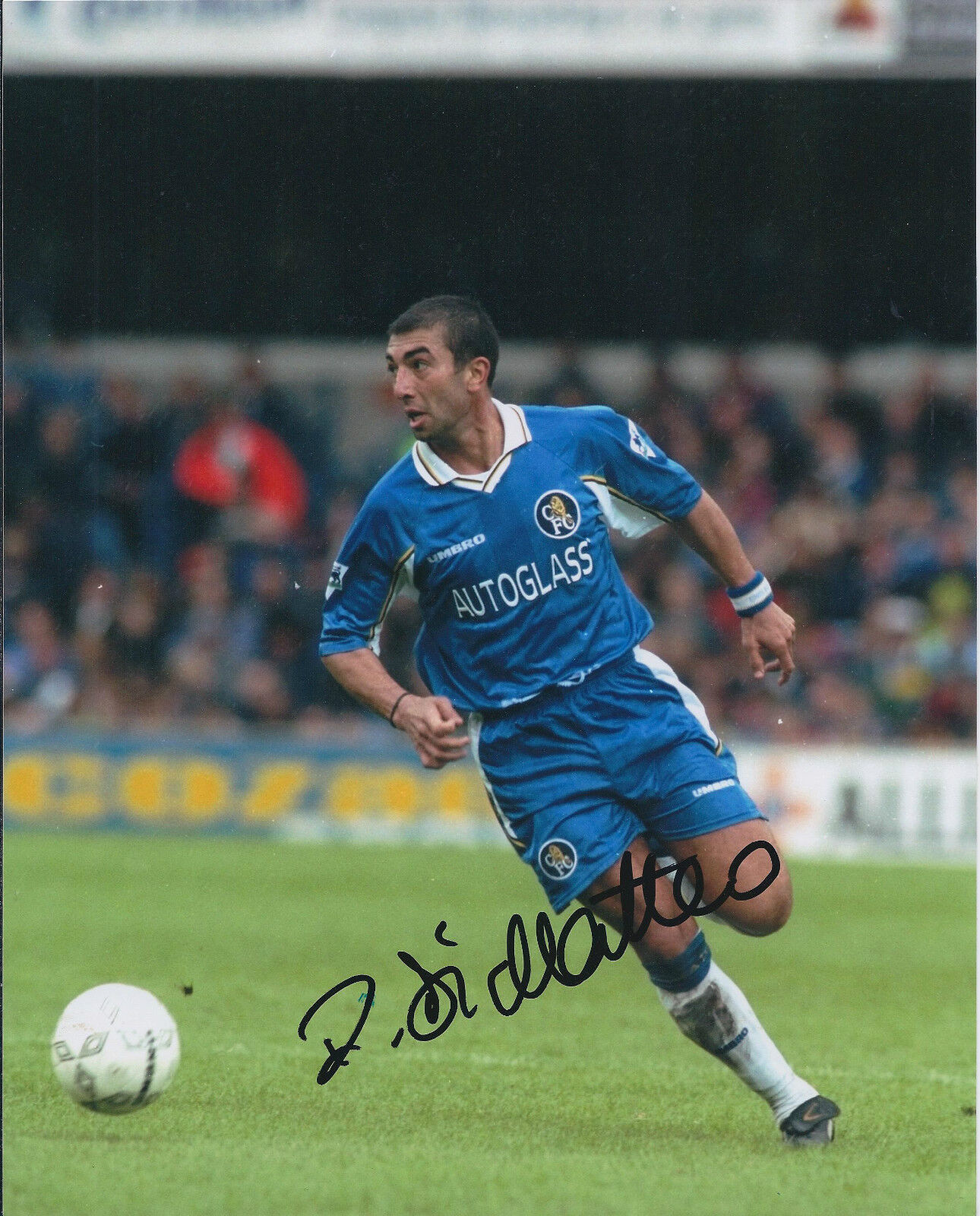 Roberto DI MATTEO Signed Autograph CHELSEA Legend 10x8 Photo Poster painting AFTAL COA RARE